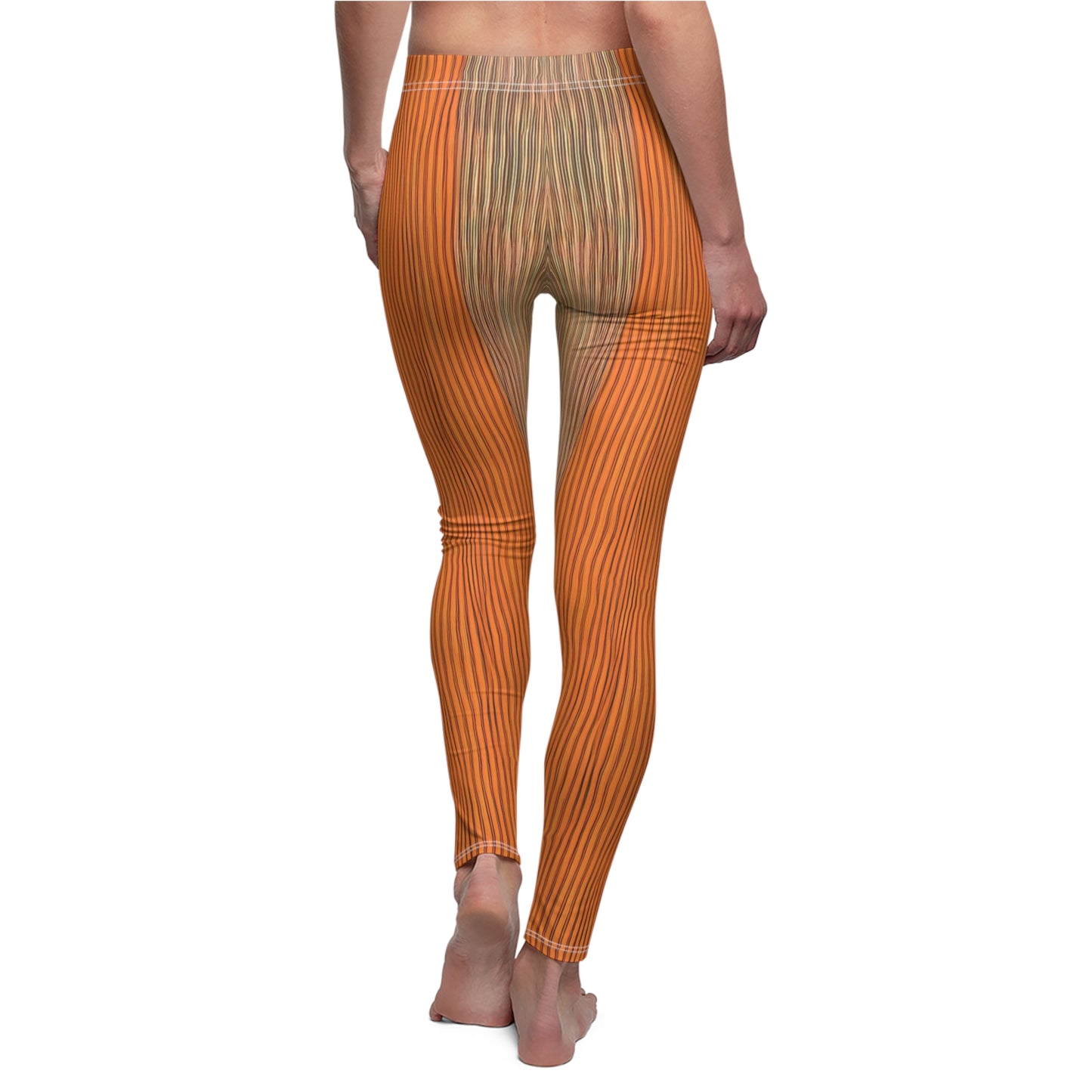 Candystripe Tangerine Leggings - Back View 2