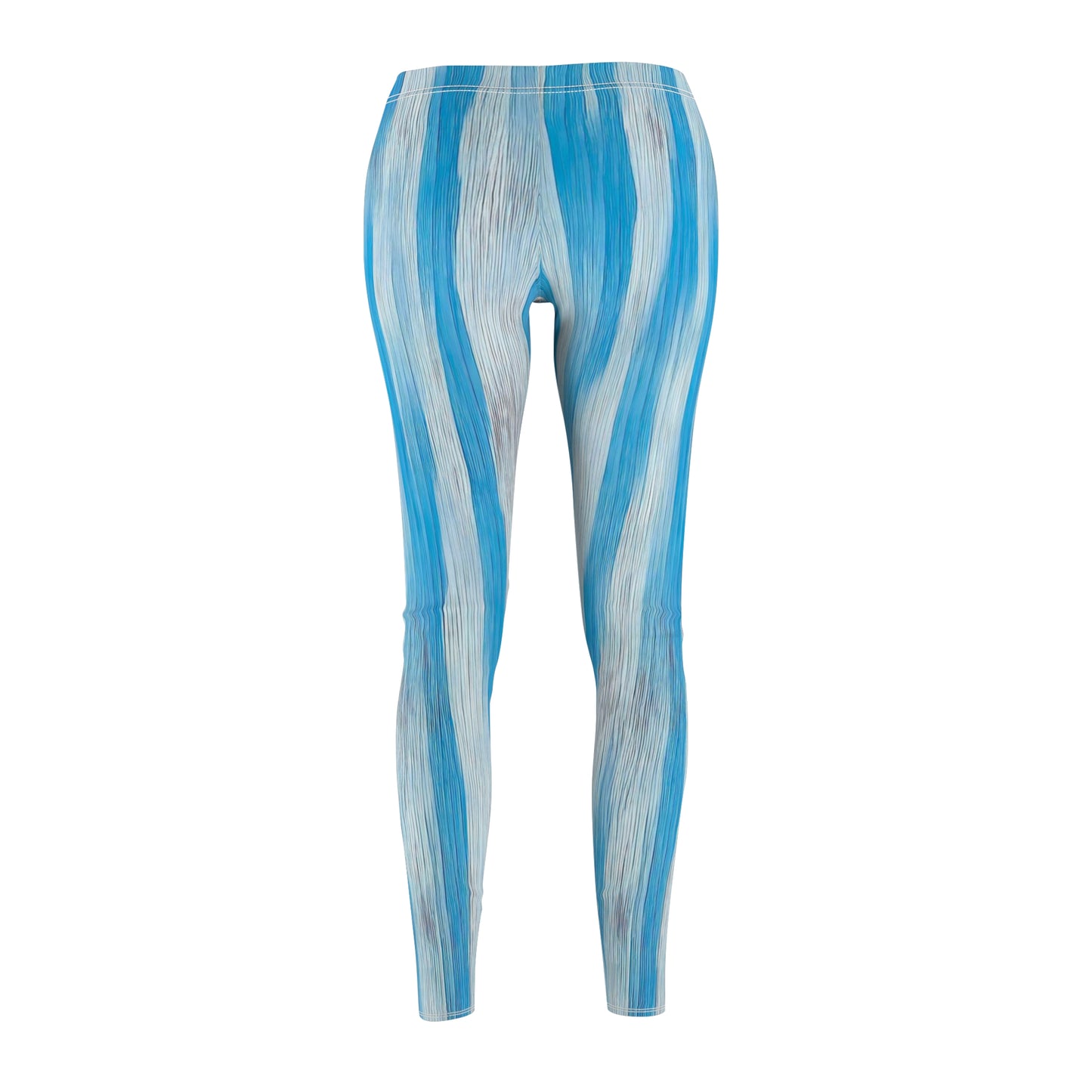 Miller Burton light blue candystripe leggings - back view highlighting pattern continuity