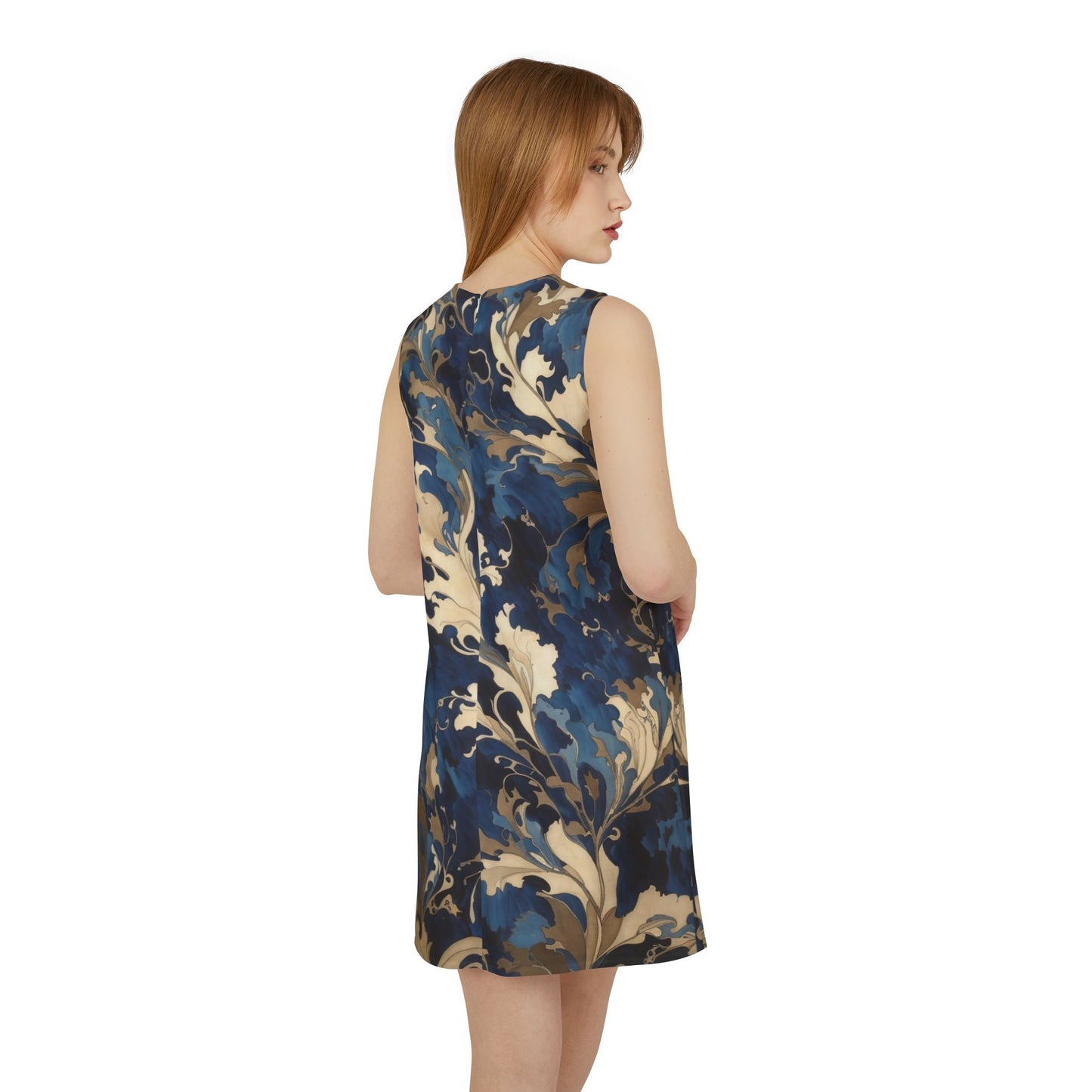 miller burton ... sald ... floral dark blue..