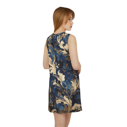 miller burton ... sald ... floral dark blue..