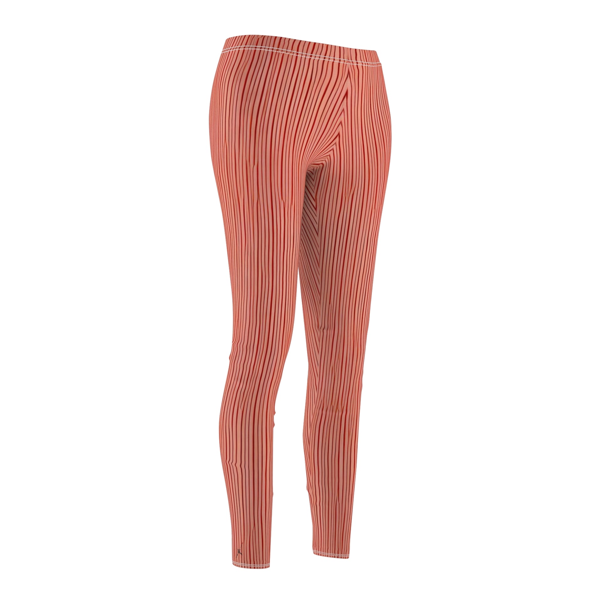 Detail shot of Candystripe Red Leggings waistband showing comfort features