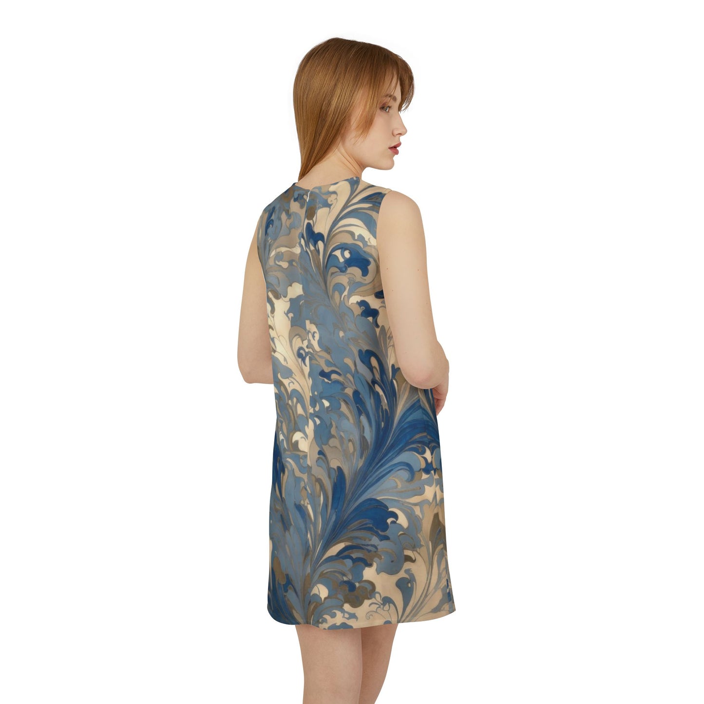 miller burton ... sald ... floral pastel blue..