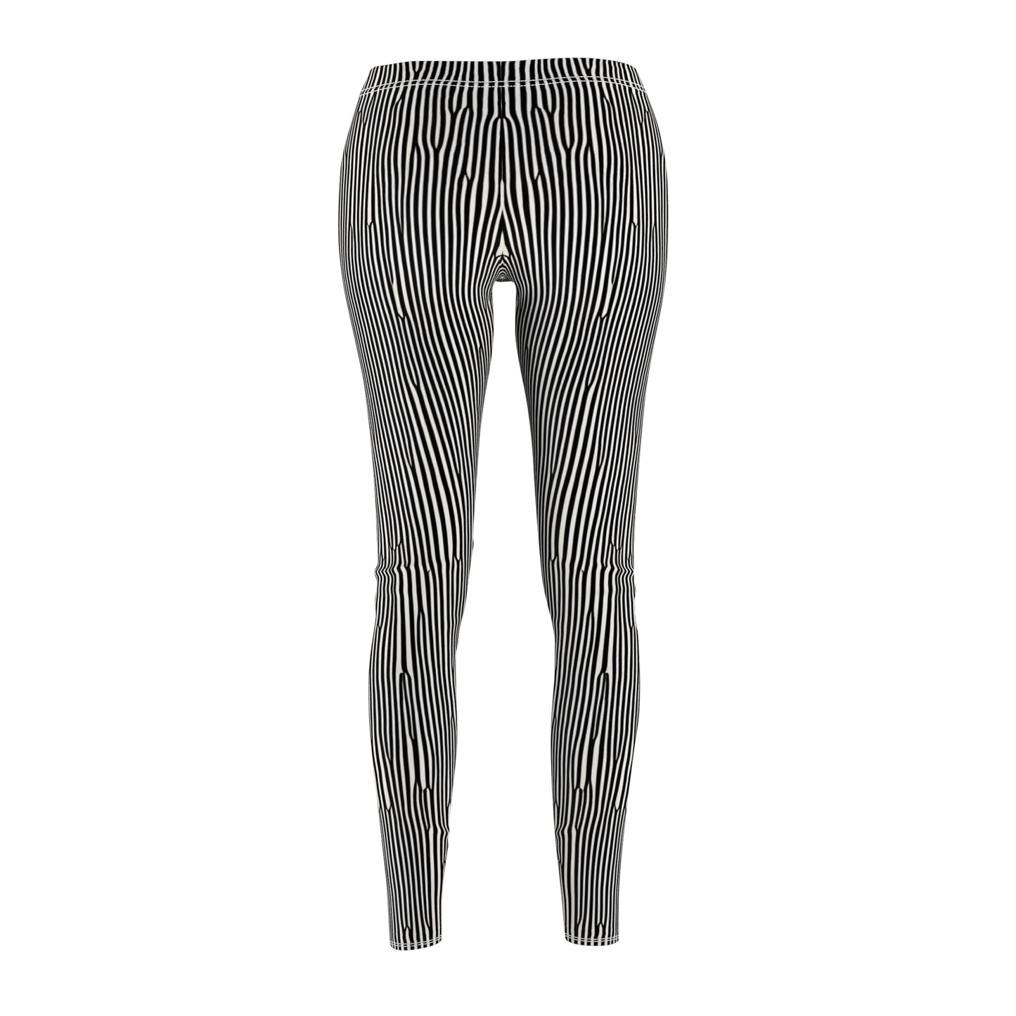Candystripe Black Leggings - Back View