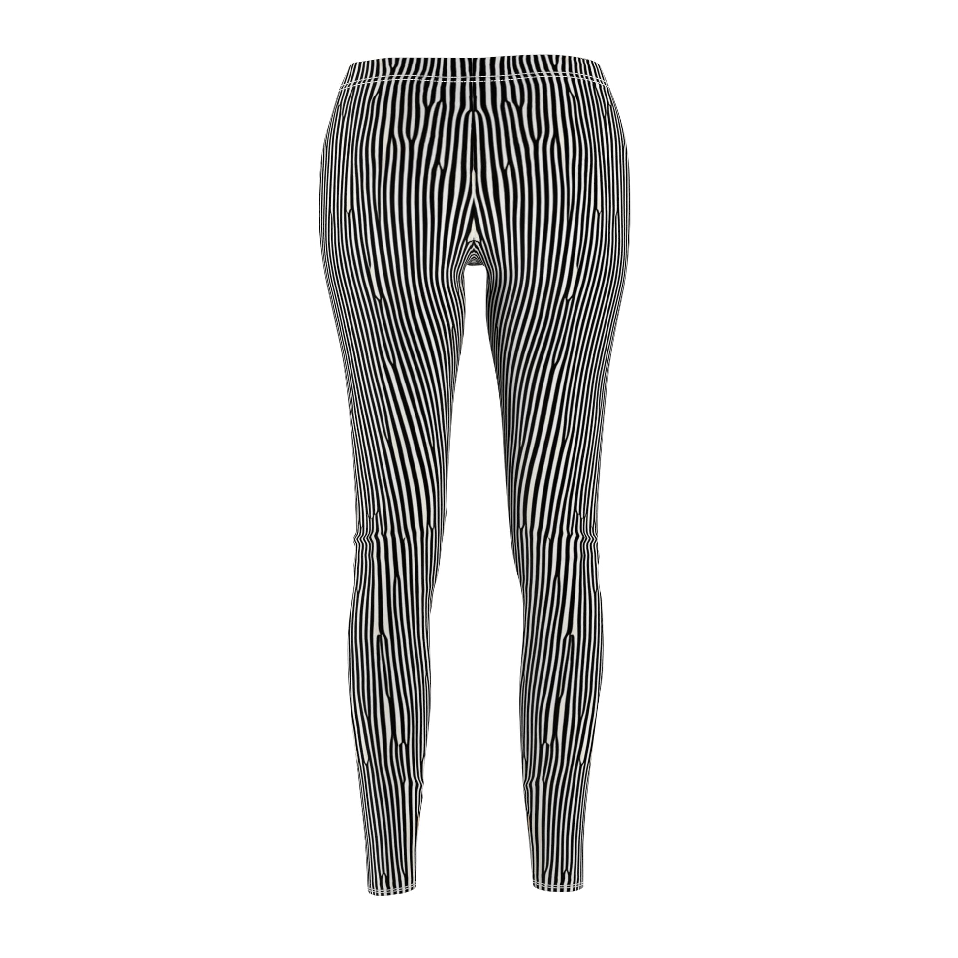 Candystripe Black Leggings - Back View