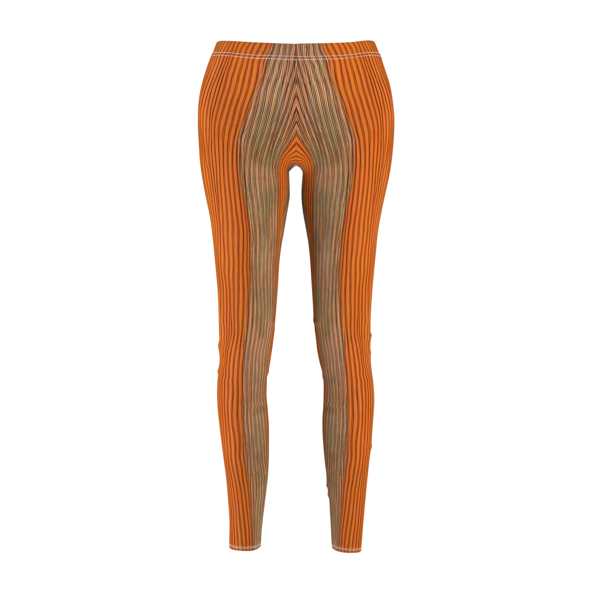 Candystripe Tangerine Leggings - Front View 2