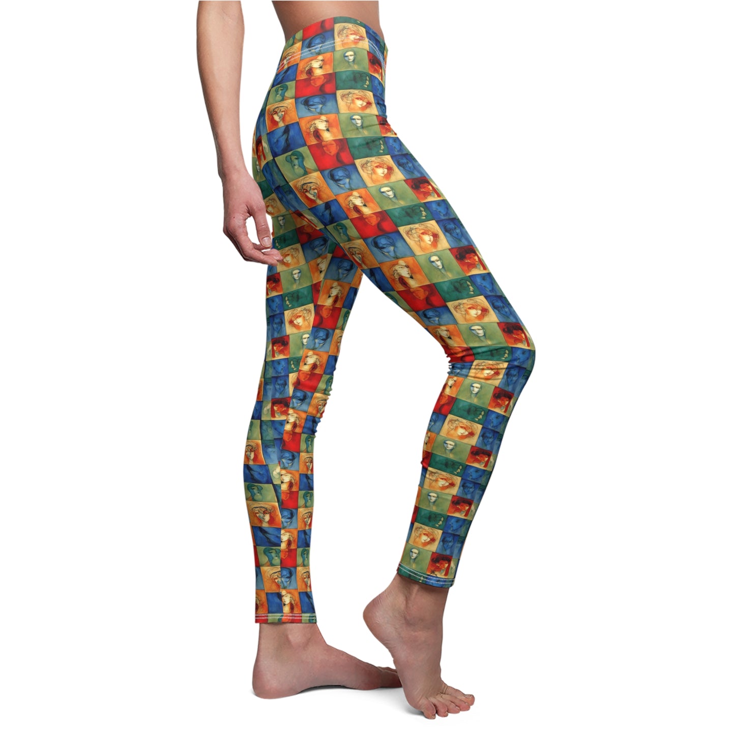 Checkerboard Babyface Leggings - Side View
