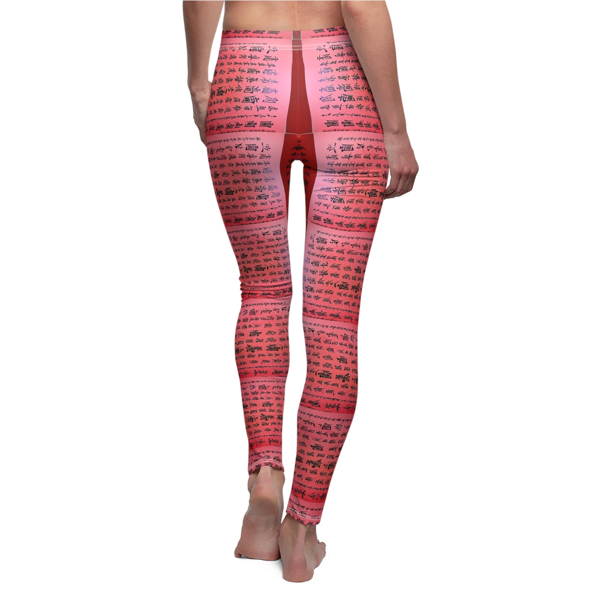 Miller Burton WriterGirl pink leggings back view showing skinny fit