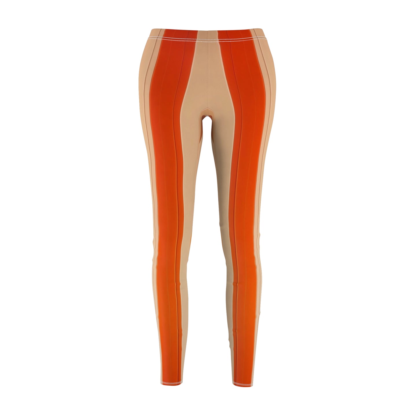 Candystripe Orange Leggings - Front View