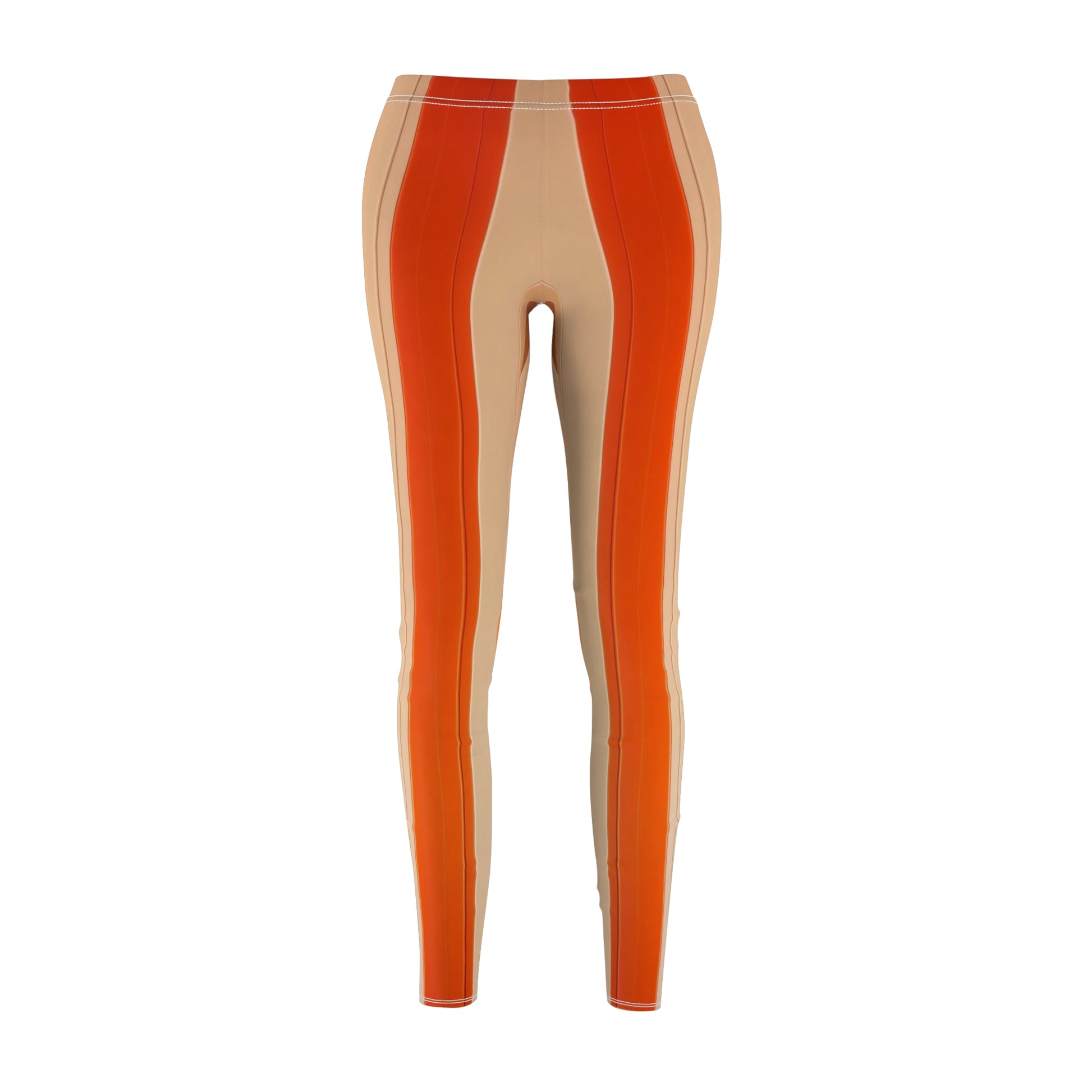 Candystripe Orange Leggings - Front View
