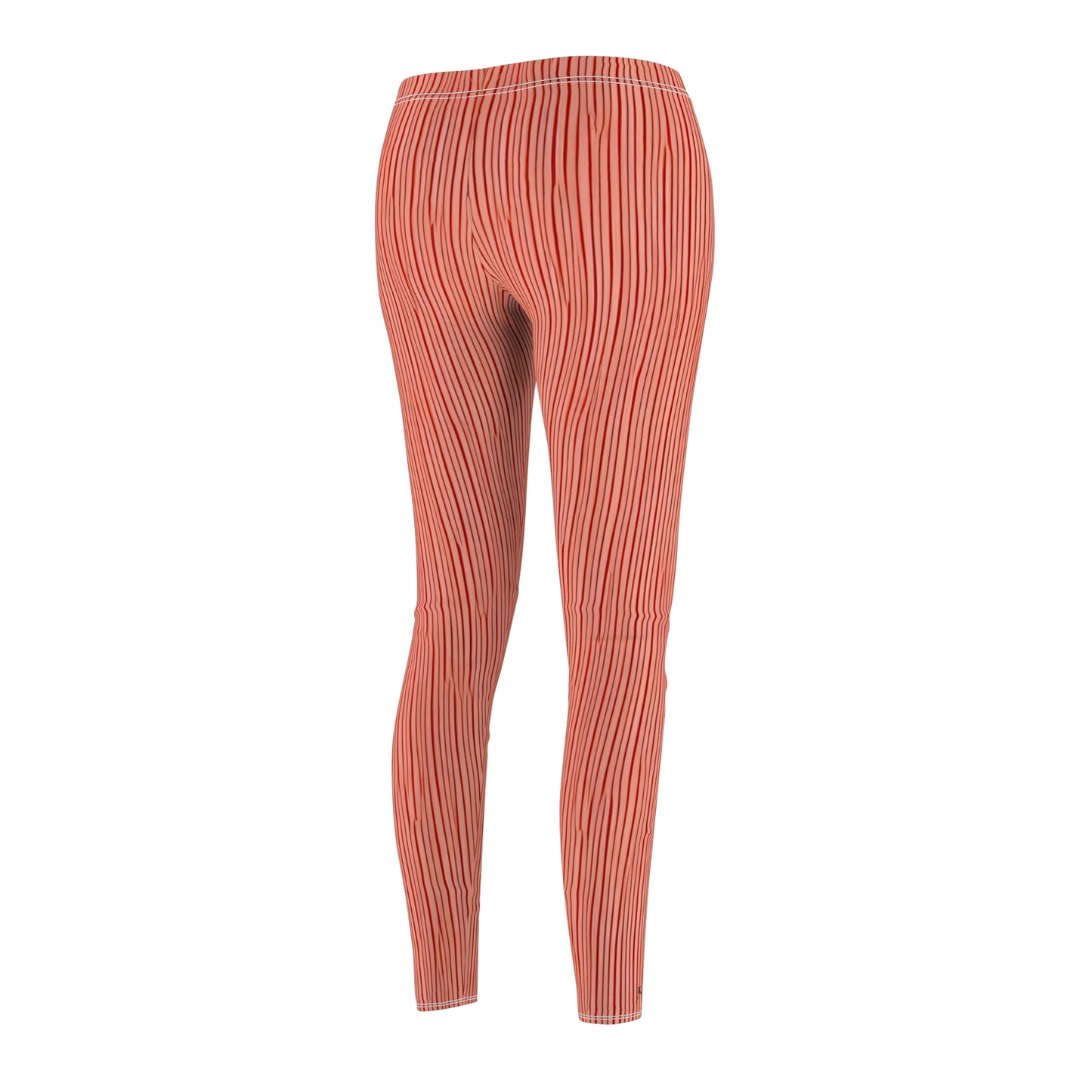 Detail shot of Candystripe Red Leggings waistband showing comfort features