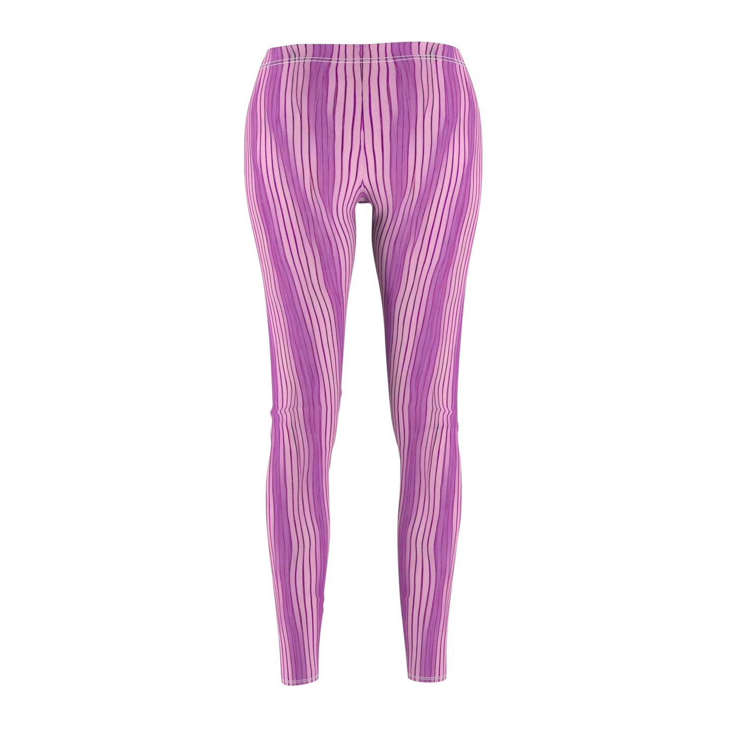 Candystripe Violet Skinny Leggings - Back View - Made in USA from Quality Materials