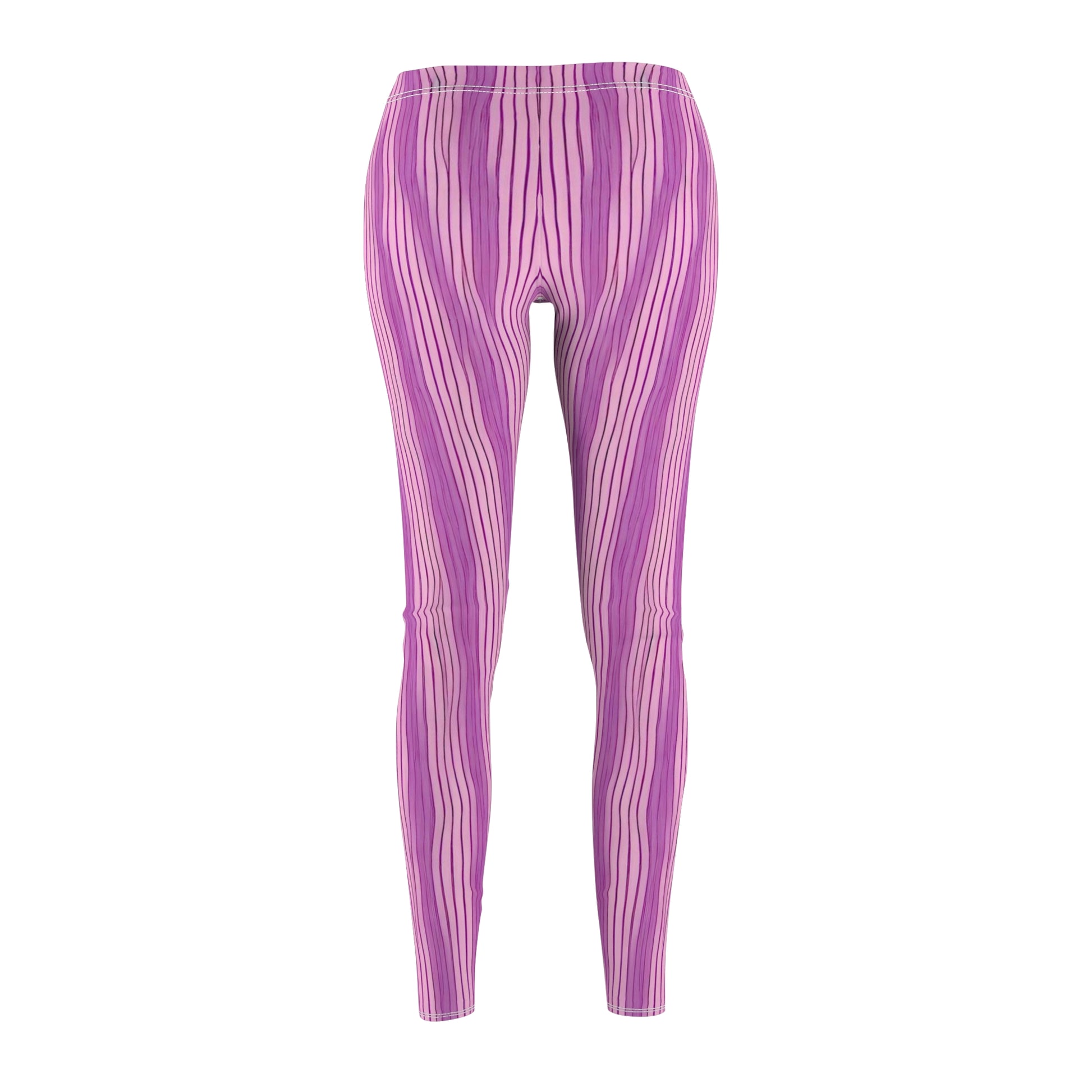 Candystripe Violet Skinny Leggings - Back View - Made in USA from Quality Materials