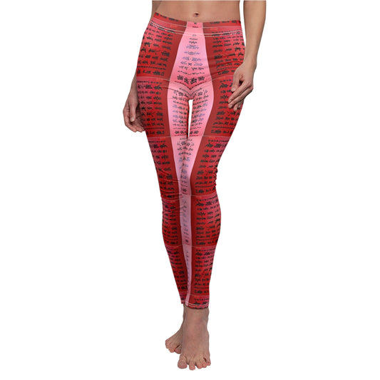 Women's pink leggings front view - Miller Burton skinny fit athletic wear