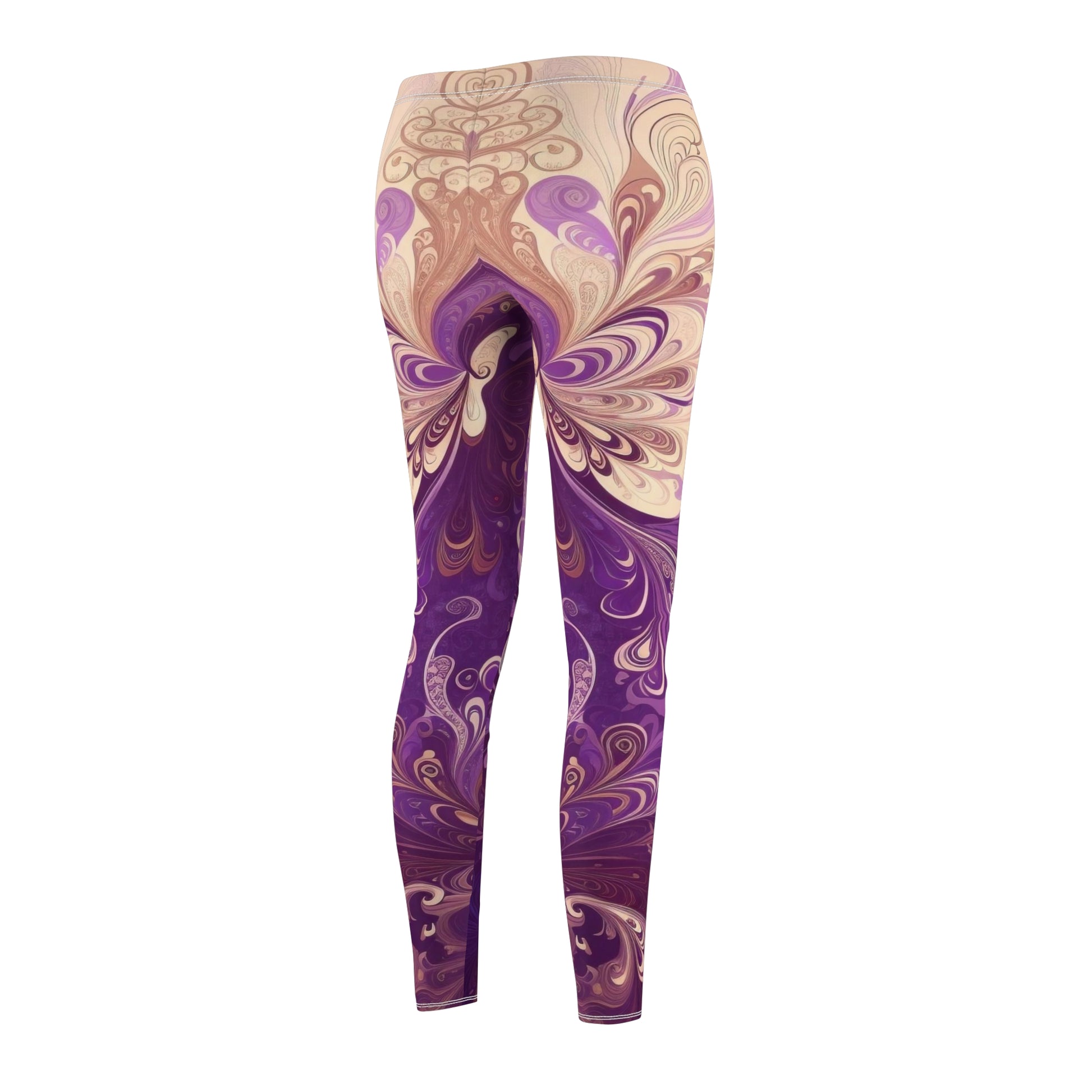 Close-up of Lavender Girl Leggings fabric texture and pattern detail