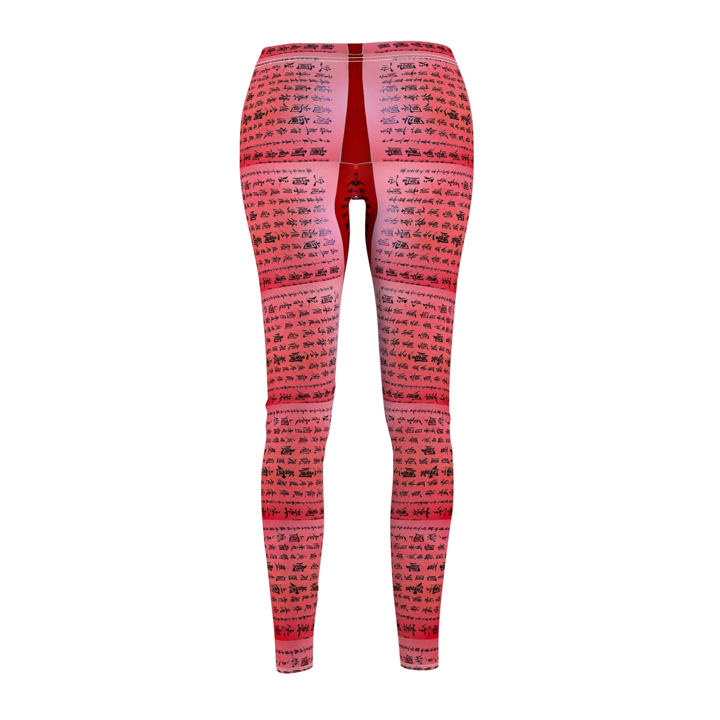 Pink leggings back view showing fit and design details