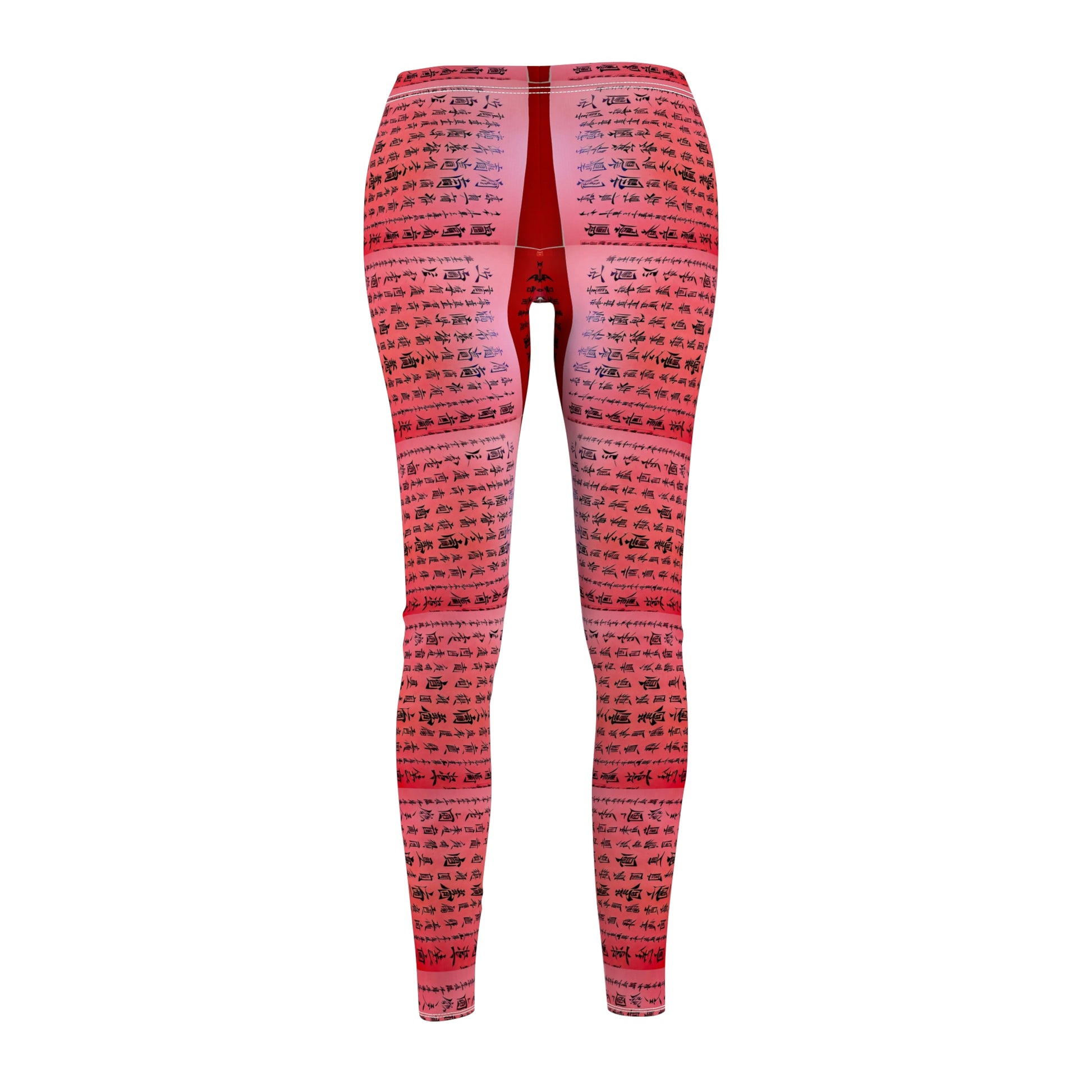 Pink leggings back view showing fit and design details